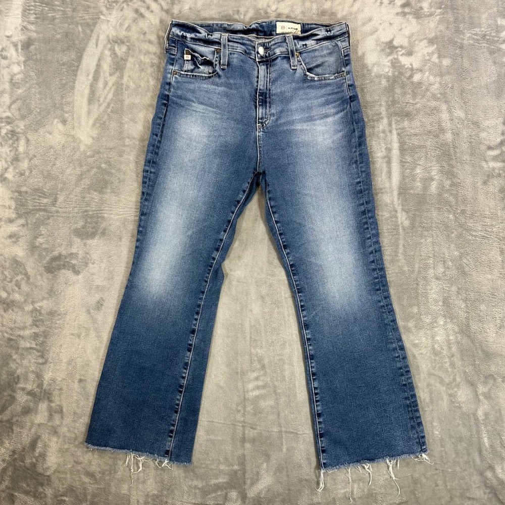 AG Adriano Goldschmied Farrah Boot Crop‎ High Rise Jeans Women's Size 26 Blue